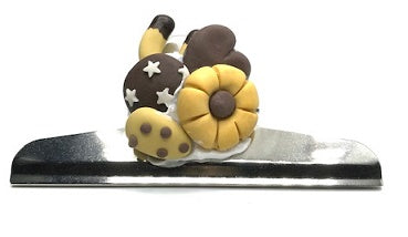 Pinza chiudisacchetto decorata con pasta di mais