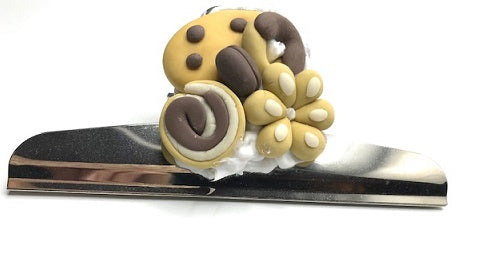 Pinza chiudisacchetto decorata con pasta di mais